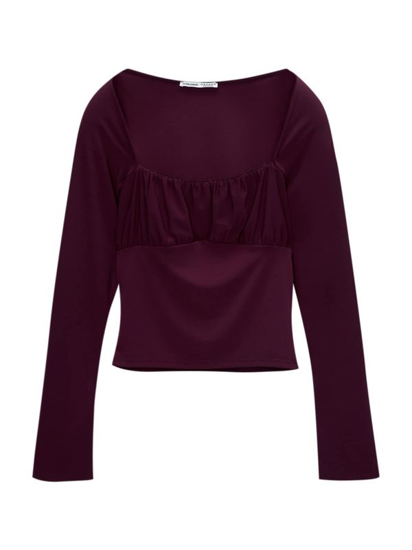 Pull&Bear Pull&Bear Majica  bordo