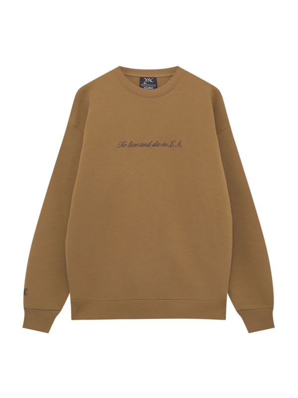 Pull&Bear Pull&Bear Majica  brokat / črna