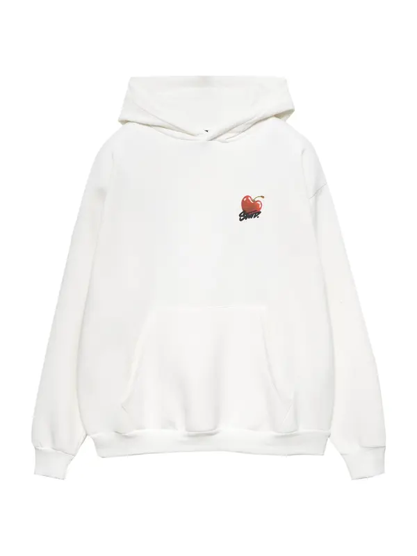 Pull&Bear Pull&Bear Majica 'Cereza STWD'  zelena / rdeča / črna / bela