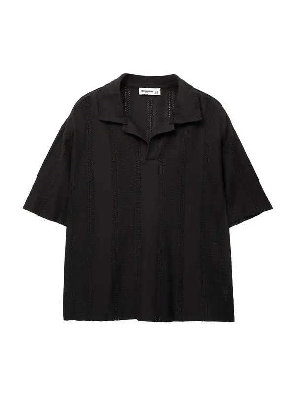 Pull&Bear Pull&Bear Majica  črna