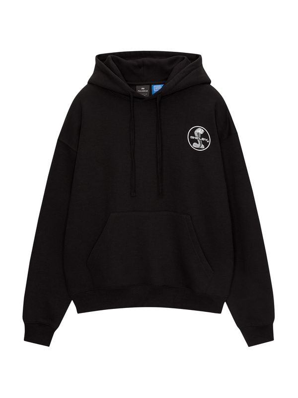 Pull&Bear Pull&Bear Majica  črna / bela