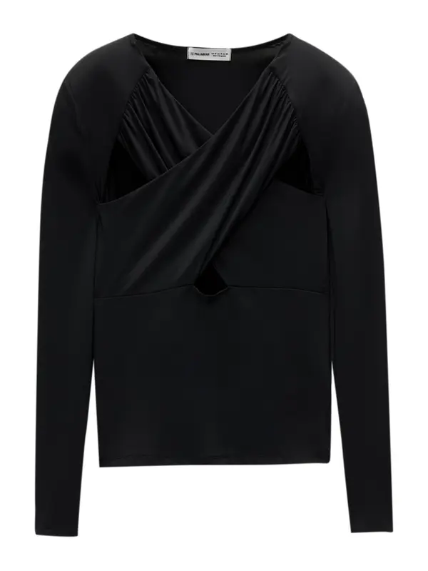 Pull&Bear Pull&Bear Majica  črna