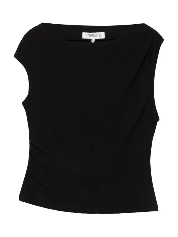 Pull&Bear Pull&Bear Majica  črna