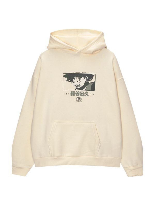 Pull&Bear Pull&Bear Majica  črna / volneno bela