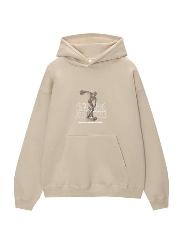 Pull&Bear Pull&Bear Majica  kremna / pikčasto rjava / bela