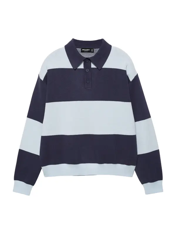 Pull&Bear Pull&Bear Majica  mornarska / pastelno modra