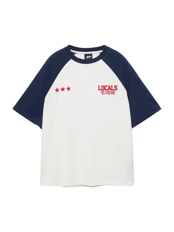 Pull&Bear Pull&Bear Majica  mornarska / rdeča / bela