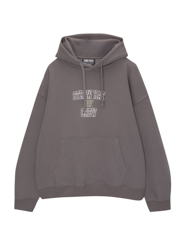 Pull&Bear Pull&Bear Majica 'ONE PIECE LUFFY'  barva blata / svetlo siva / temno siva / off-bela