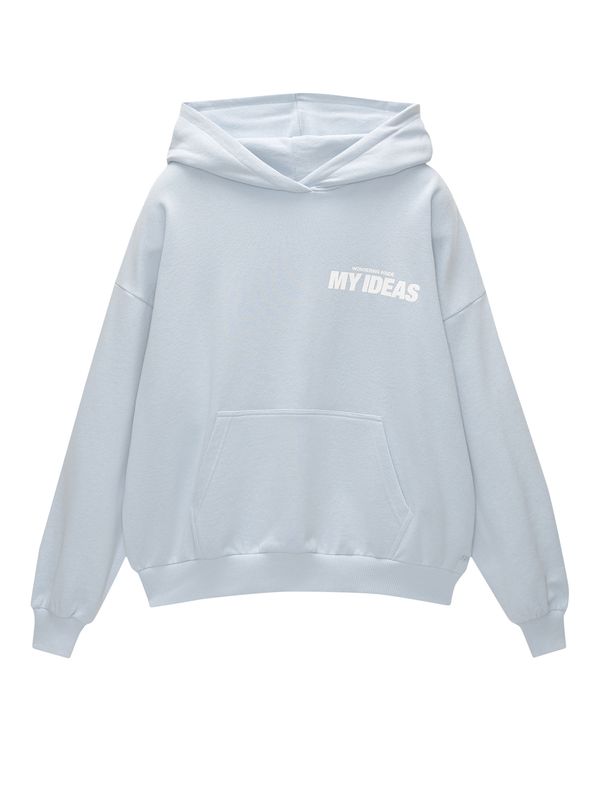 Pull&Bear Pull&Bear Majica  pastelno modra / bela