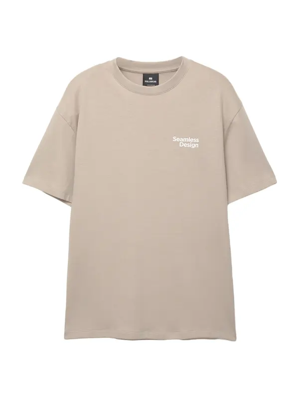 Pull&Bear Pull&Bear Majica  pesek / siva / antracit / bela