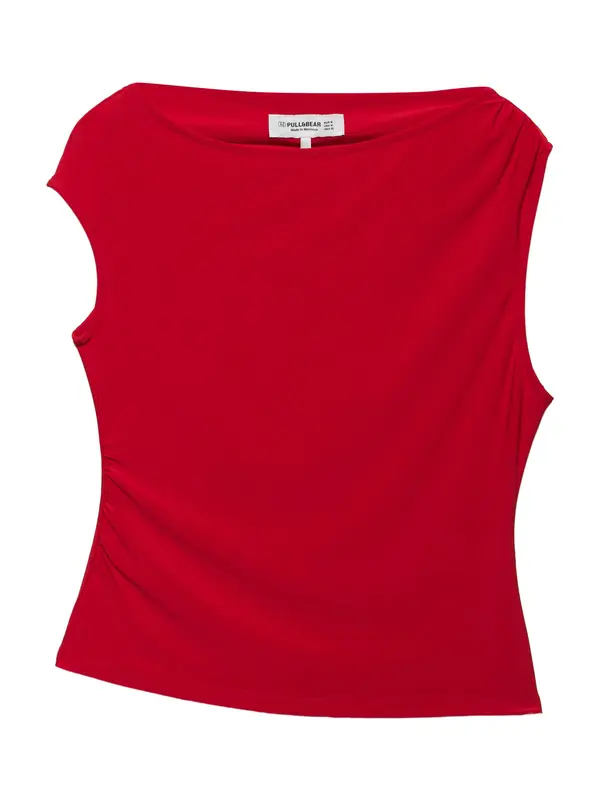 Pull&Bear Pull&Bear Majica  rdeča