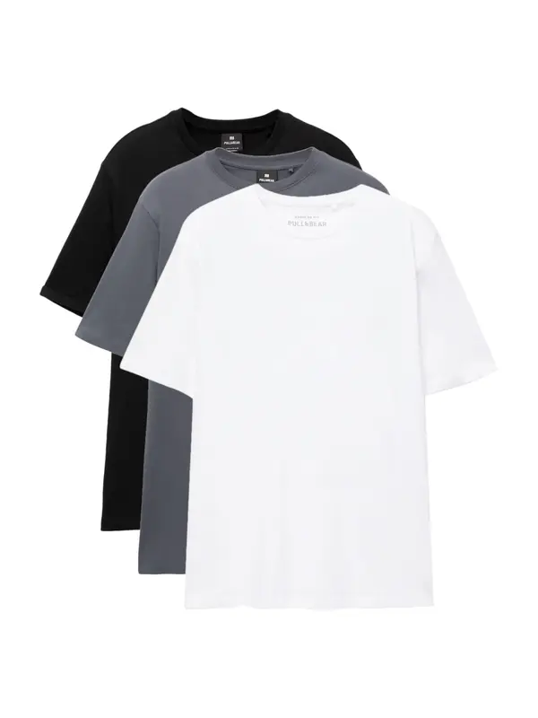 Pull&Bear Pull&Bear Majica  siva / črna / bela