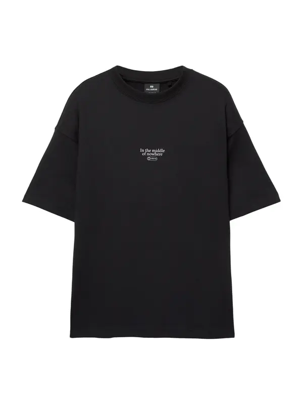 Pull&Bear Pull&Bear Majica  siva / svetlo siva / črna