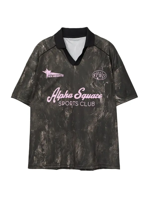 Pull&Bear Pull&Bear Majica 'STWD ALPHA SQUARE SPORTS'  bež / temno rjava / roza