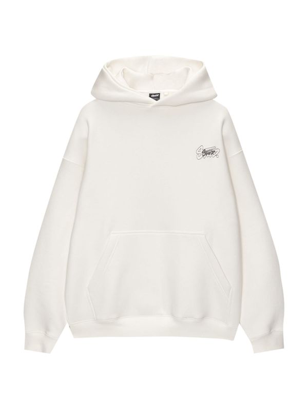 Pull&Bear Pull&Bear Majica 'STWD'  črna / bela