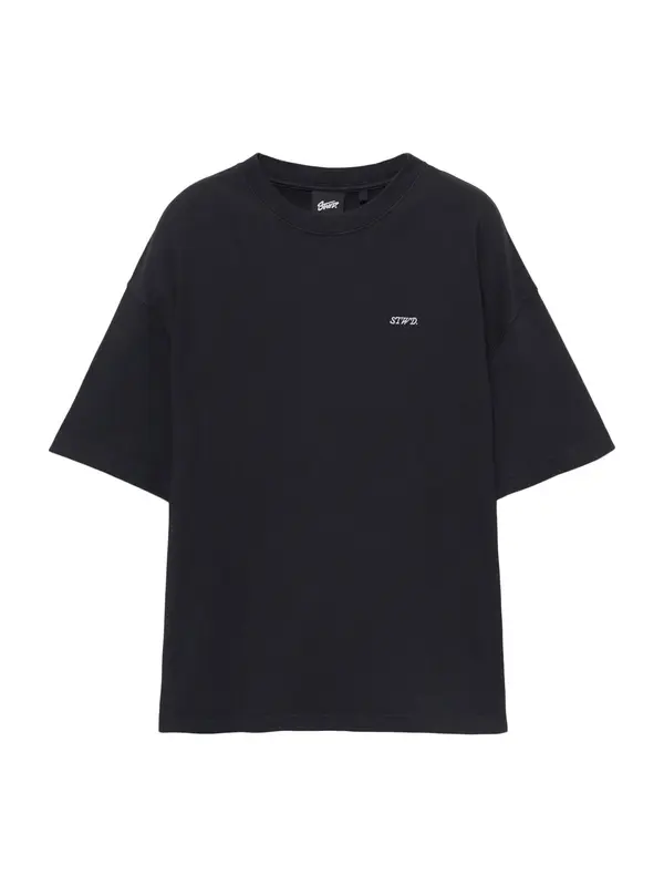 Pull&Bear Pull&Bear Majica 'STWD DIVISION'  črna / bela