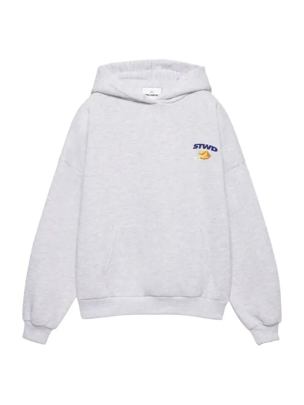 Pull&Bear Pull&Bear Majica 'STWD GALLETA'  temno modra / kari / srebrno-siva / pegasto siva