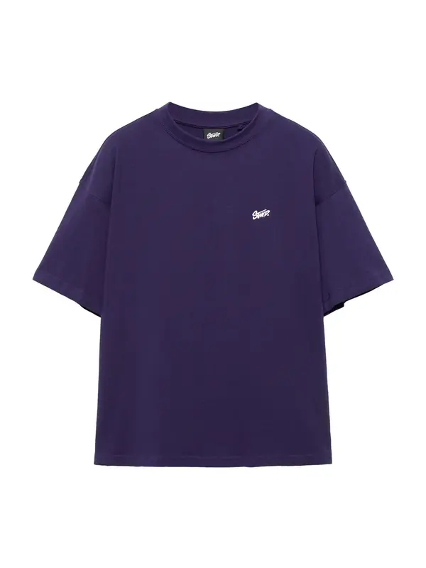 Pull&Bear Pull&Bear Majica 'STWD'  indigo / bela