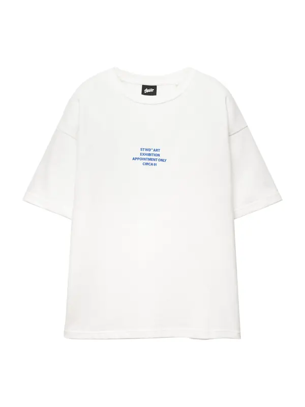 Pull&Bear Pull&Bear Majica 'STWD'  modra / bela