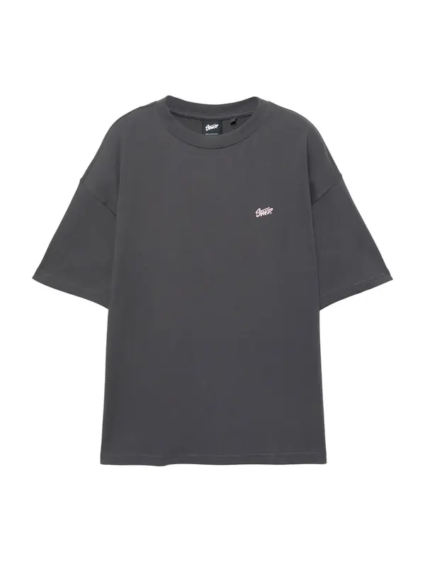 Pull&Bear Pull&Bear Majica 'STWD'  siva / svetlo roza
