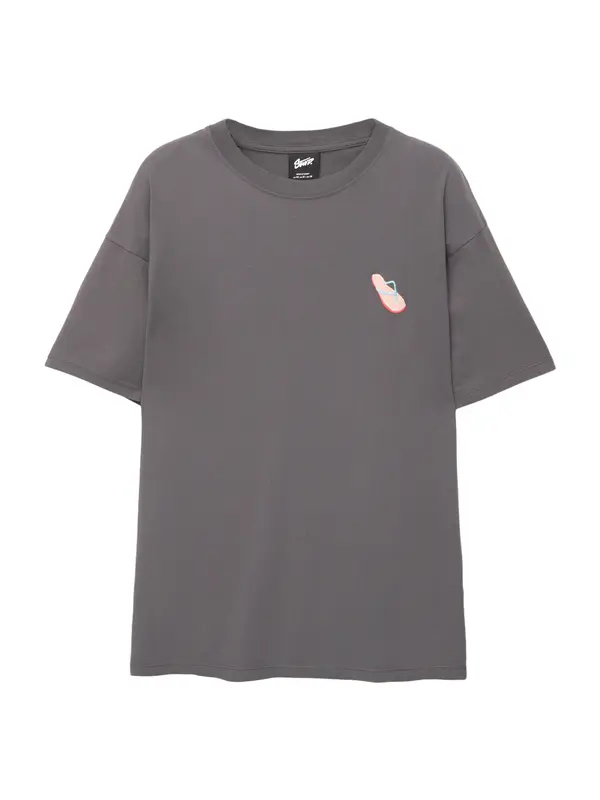Pull&Bear Pull&Bear Majica 'STWD SUMMER TENSION  04 FLIP FLO'  nebeško modra / bazaltno siva / rosé / brusnica