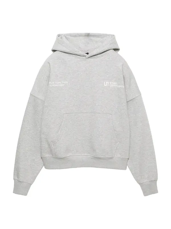 Pull&Bear Pull&Bear Majica 'STWD'  svetlo siva / bela
