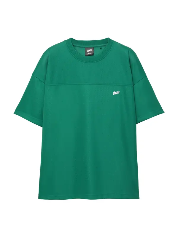 Pull&Bear Pull&Bear Majica 'STWD'  zelena / bela