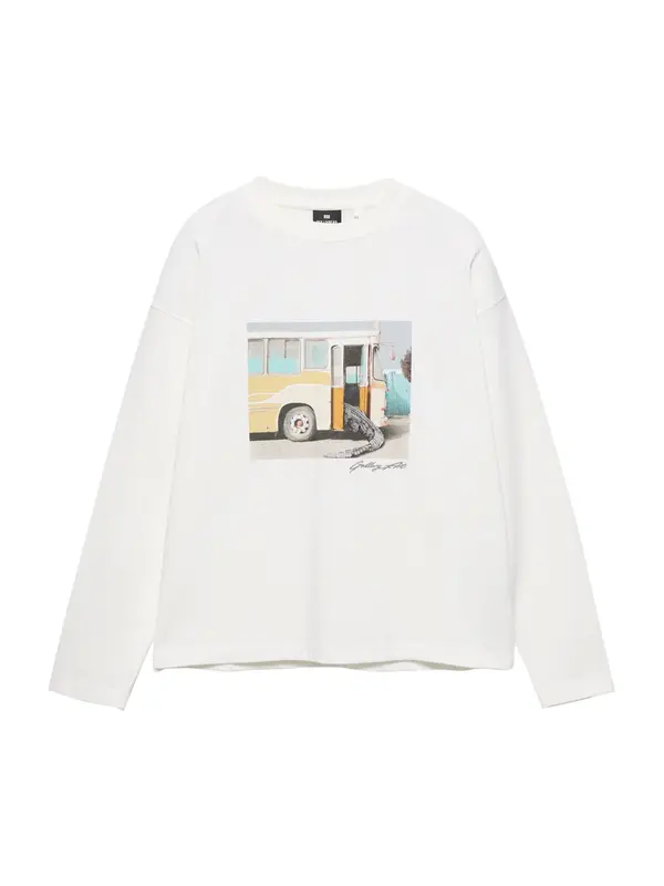 Pull&Bear Pull&Bear Majica  svetlo modra / svetlo siva / oranžna / bela