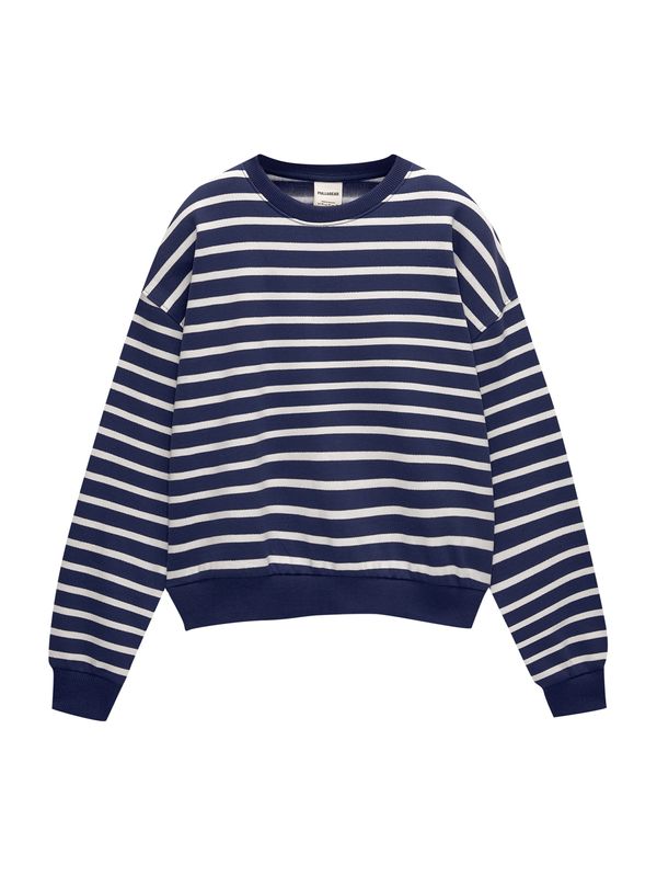 Pull&Bear Pull&Bear Majica  temno modra / bela