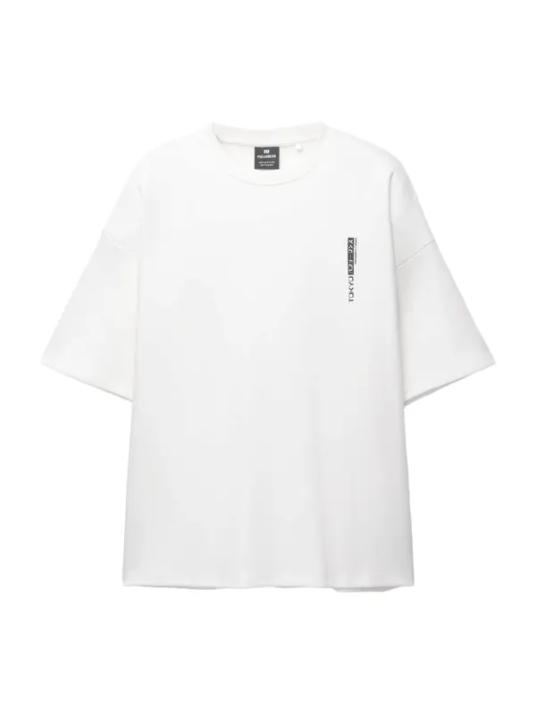 Pull&Bear Pull&Bear Majica  temno siva / črna / bela