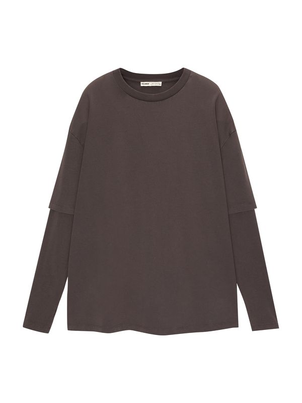 Pull&Bear Pull&Bear Majica  temno siva