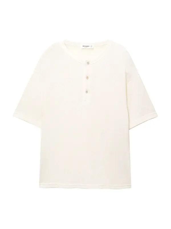 Pull&Bear Pull&Bear Majica  volneno bela