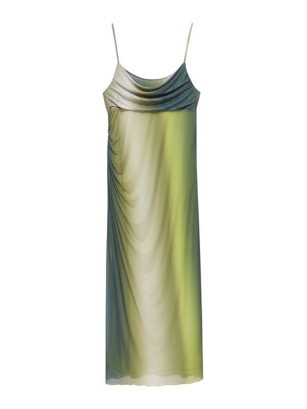 Pull&Bear Pull&Bear Obleka  petrol / pastelno zelena / svetlo zelena