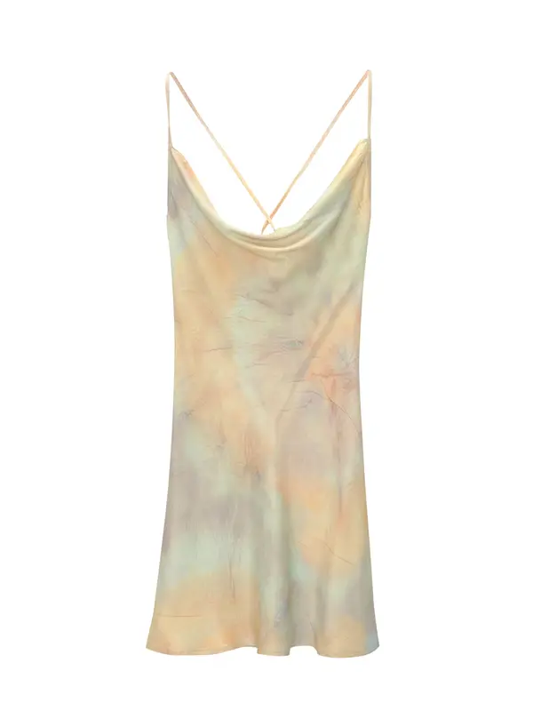 Pull&Bear Pull&Bear Obleka  žafran / limonino-rumena / meta / roza