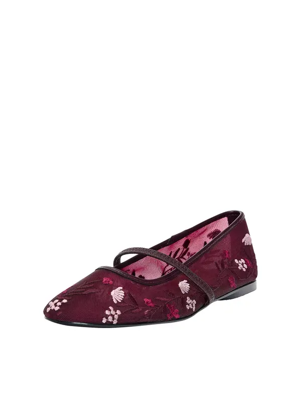 Pull&Bear Pull&Bear Odprte balerinke  roza / grenada / burgund
