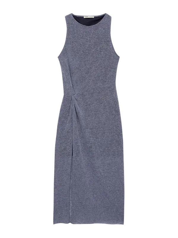 Pull&Bear Pull&Bear Pletena obleka  golobje modra