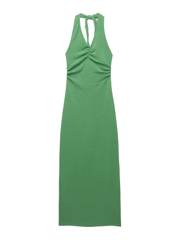 Pull&Bear Pull&Bear Pletena obleka  kivi