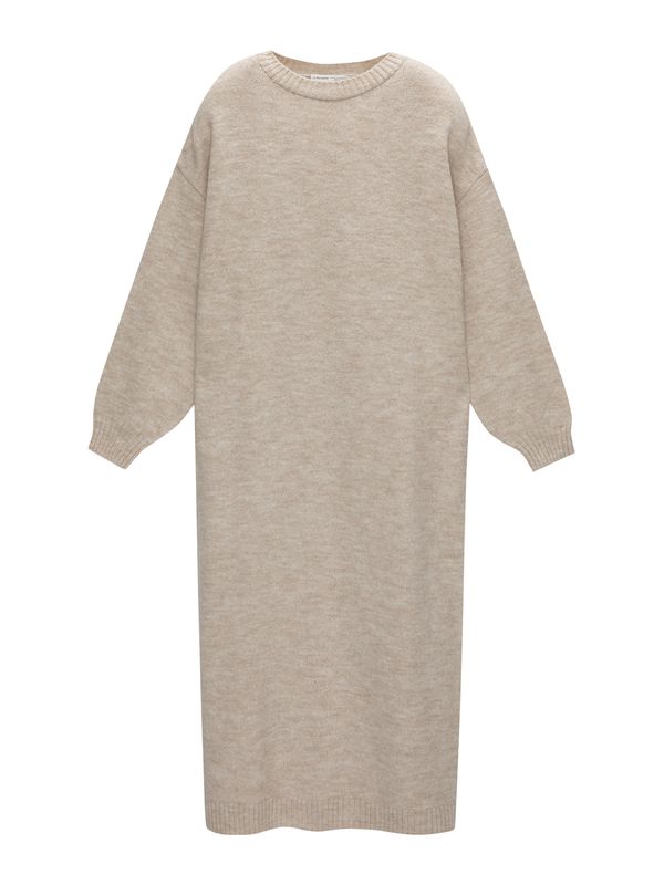 Pull&Bear Pull&Bear Pletena obleka  pesek