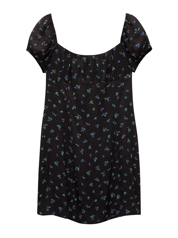 Pull&Bear Pull&Bear Poletna obleka  modra / voda / kaki / črna