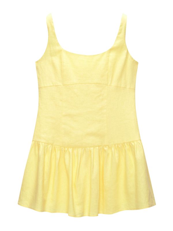 Pull&Bear Pull&Bear Poletna obleka  pastelno rumena