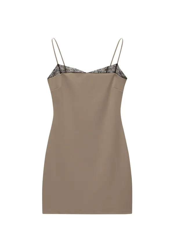 Pull&Bear Pull&Bear Poletna obleka  rjava / črna