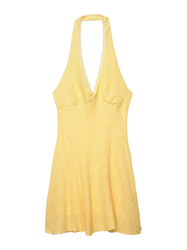 Pull&Bear Pull&Bear Poletna obleka  rumena