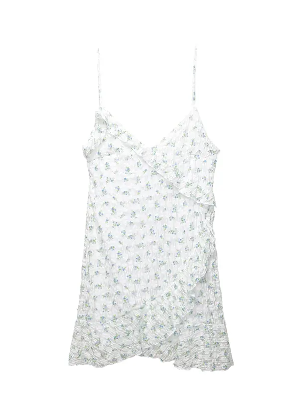 Pull&Bear Pull&Bear Poletna obleka  svetlo modra / zelena / bela
