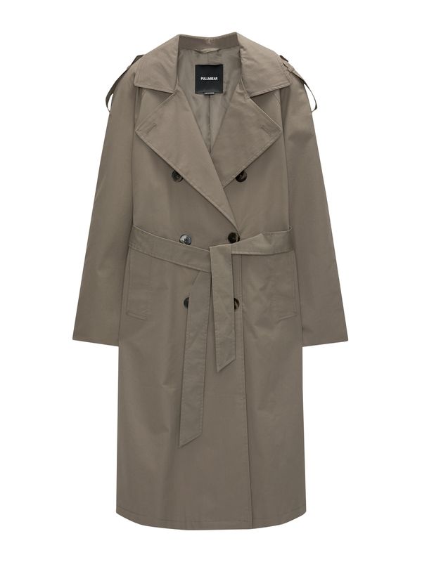 Pull&Bear Pull&Bear Prehoden plašč  temno siva