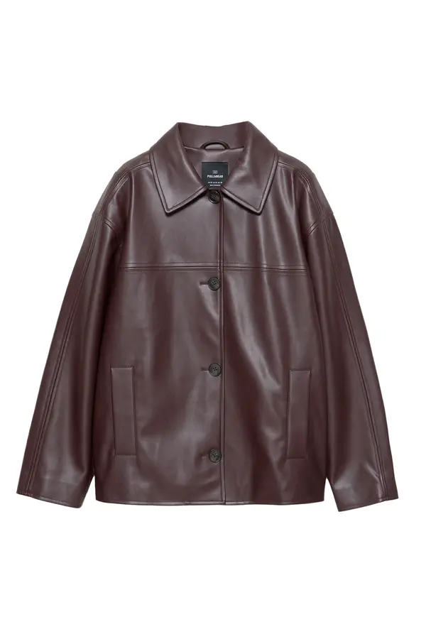 Pull&Bear Pull&Bear Prehodna jakna  burgund