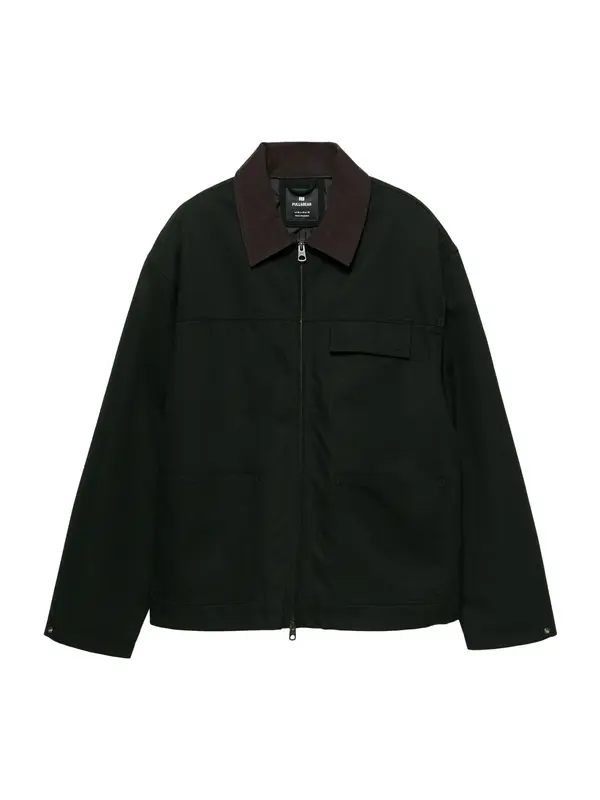 Pull&Bear Pull&Bear Prehodna jakna  čokolada / oliva
