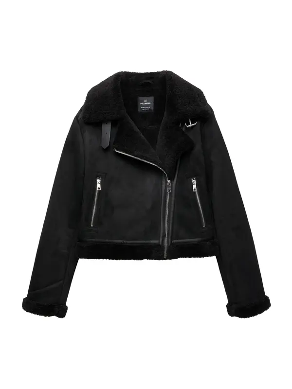 Pull&Bear Pull&Bear Prehodna jakna  črna