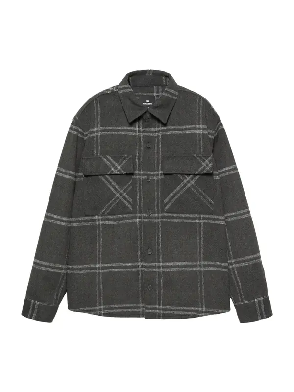 Pull&Bear Pull&Bear Prehodna jakna  črna / bela