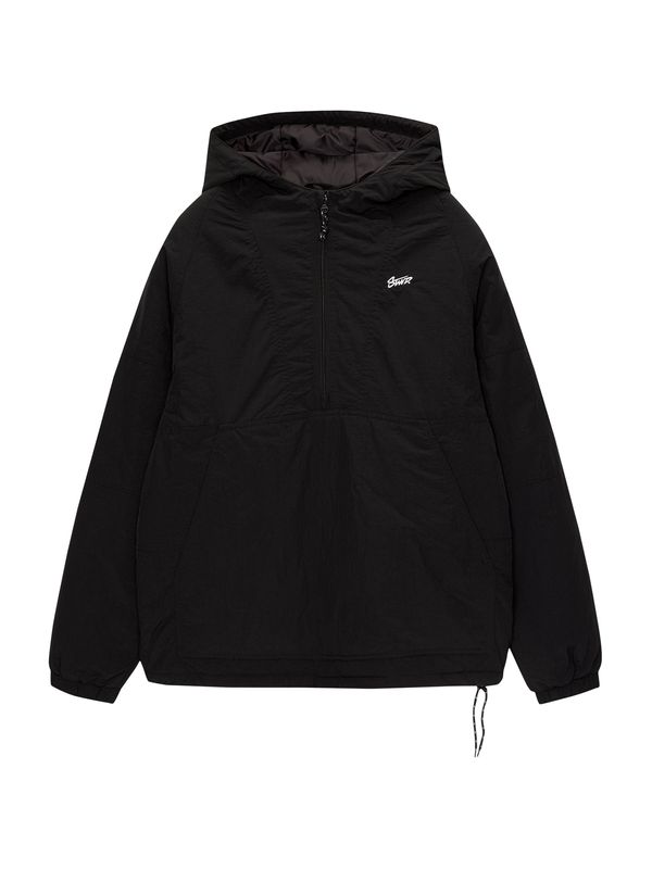 Pull&Bear Pull&Bear Prehodna jakna  črna / bela