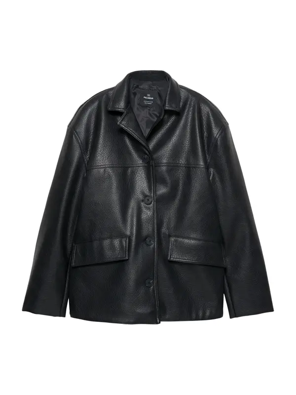 Pull&Bear Pull&Bear Prehodna jakna  črna